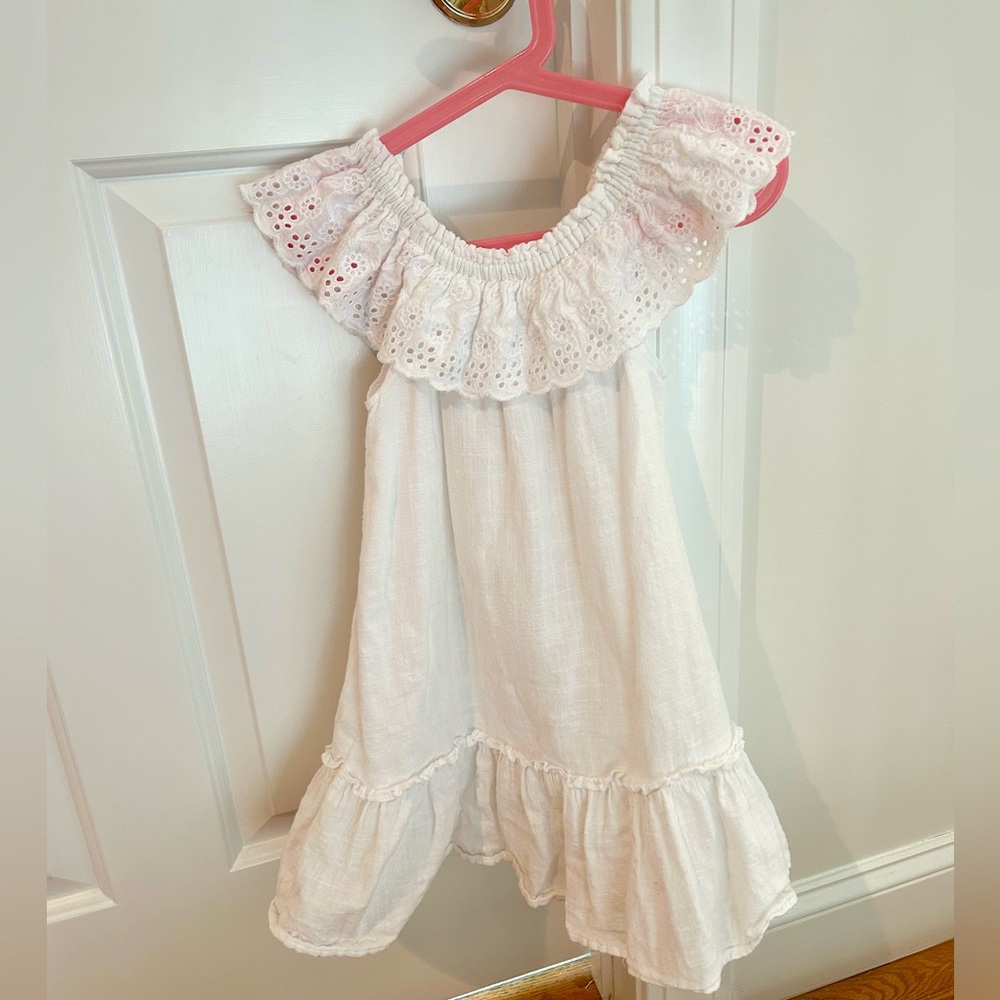 Cat & Jack Girls White Eyelet Dress